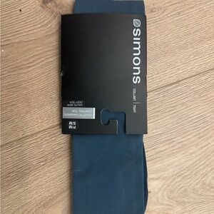 BNWT Simons deep blue tights S/M
